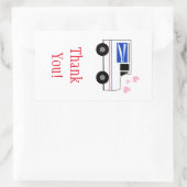 郵便局員ありがとうステッカー 長方形シール (バッグ)