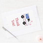 郵便局員ありがとうステッカー 長方形シール (封筒)