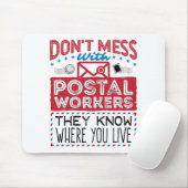 郵便局員おもしろいが自分の住む場所を知る マウスパッド (マウス)