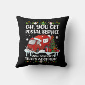 郵便局員おもしろいクリスマスジョークの郵便配達人あなたが得る クッション (裏面)