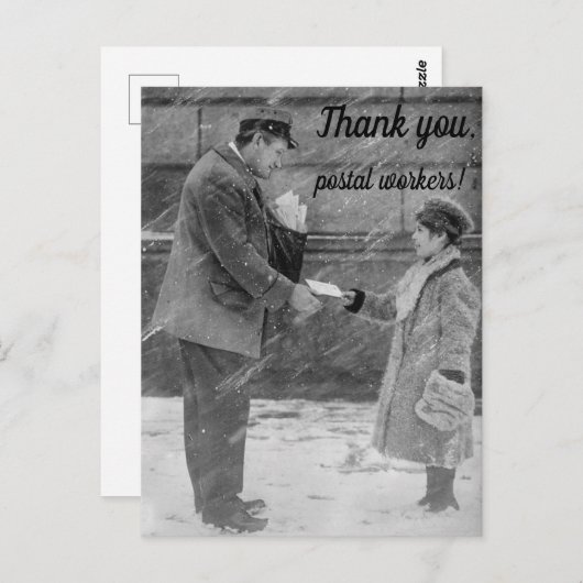 郵便局員に感謝を伝えるポストカード ポストカード (正面/裏面)