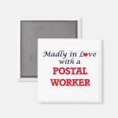 郵便局員に熱中している マグネット (正面/裏面)