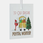 郵便局員のお気に入りのクリスマスに ガラスオーナメント (正面右)