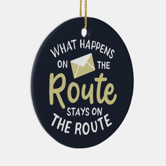 郵便局員のクリスマスのルートで何が起こるか セラミックオーナメント (右)