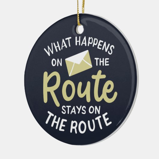 郵便局員のクリスマスのルートで何が起こるか セラミックオーナメント (左)