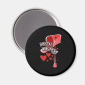 郵便局員のハート – ラブポストワーカーメール マグネット (正面/裏面)