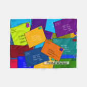 郵便局員のフリースブランケットは7つに文字を入れます フリースブランケット (正面(横))