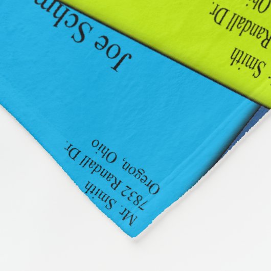 郵便局員のフリースブランケットは7つに文字を入れます フリースブランケット (角)