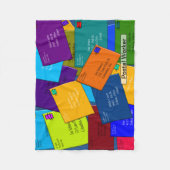 郵便局員のフリースブランケットは7つに文字を入れます フリースブランケット (正面)