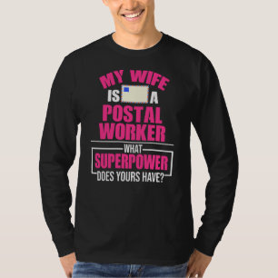 郵便局員の妻パワー郵便配達人 Tシャツ