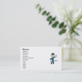 郵便局員の棒の姿 名刺 (スタンド正面)