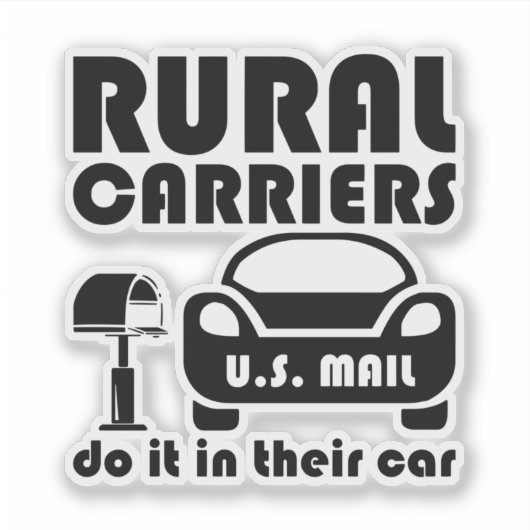 郵便局員の農村部の航空会社は彼らの車でそれを行う シール (正面)