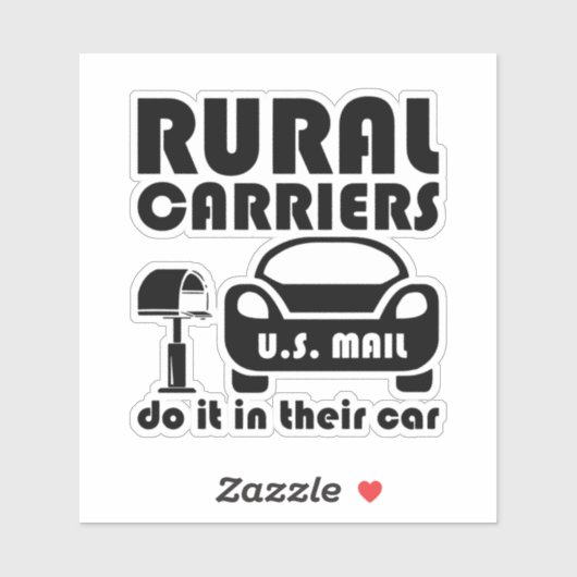 郵便局員の農村部の航空会社は彼らの車でそれを行う シール (シート)