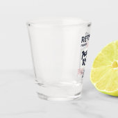 郵便局員の退職メールおもしろいマン ショットグラス (左)