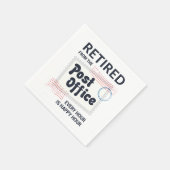 郵便局員の退職メールおもしろいマン スタンダードカクテルナプキン (角)