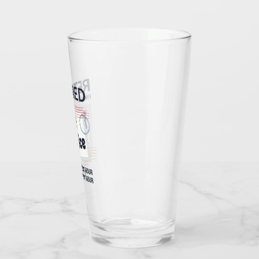 郵便局員の退職メールおもしろいマン タンブラーグラス (左)