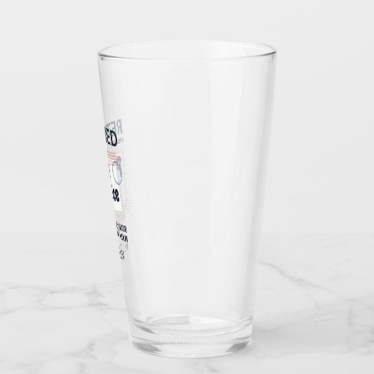 郵便局員の退職メールパーソナライズされたマン タンブラーグラス (左)