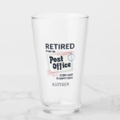 郵便局員の退職メールパーソナライズされたマン タンブラーグラス (正面)
