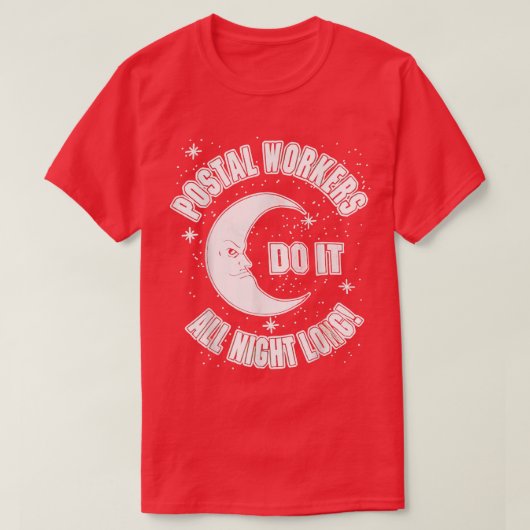 郵便局員は一晩中続けてTシャツを着る Tシャツ (デザイン正面)