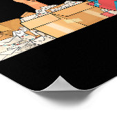 郵便局員ア男性へート女性郵便局員 ポスター (角)