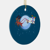 郵便局員クリスマスメールトラック郵便おもしろい配達人 セラミックオーナメント (右)