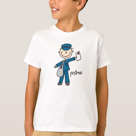 郵便局員スティックフィギュア Tシャツ (正面)