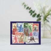 郵便局員デザイン ポストカード (スタンド正面)