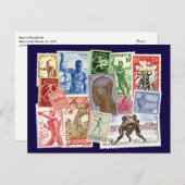 郵便局員デザイン ポストカード (正面/裏面)