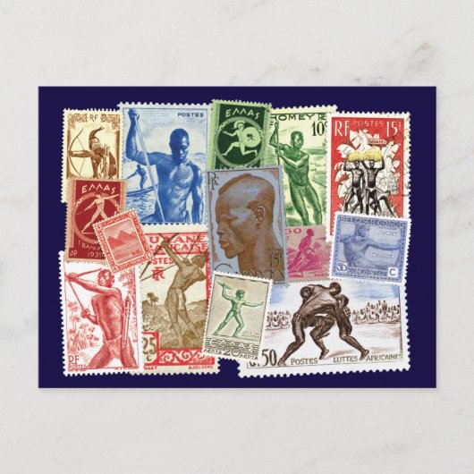 郵便局員デザイン ポストカード (正面)