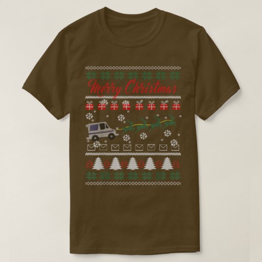 郵便局員メリークリスマス醜い休日 Tシャツ (デザイン正面)