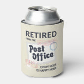 郵便局員メールマン共働き退職スワッグ 缶クーラー (缶正面)
