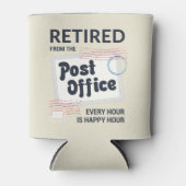 郵便局員メールマン共働き退職スワッグ 缶クーラー (正面)