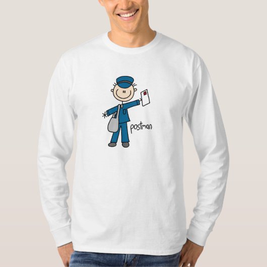 郵便局員棒人間 Tシャツ (正面)