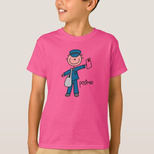 郵便局員棒人間 Tシャツ (正面)
