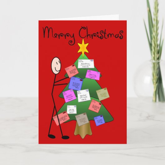 郵便局員「メリークリスマス」のカードとはがき シーズンカード (正面)