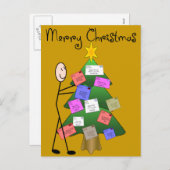 郵便局員「メリークリスマス」カード&はがき シーズンポストカード (正面/裏面)