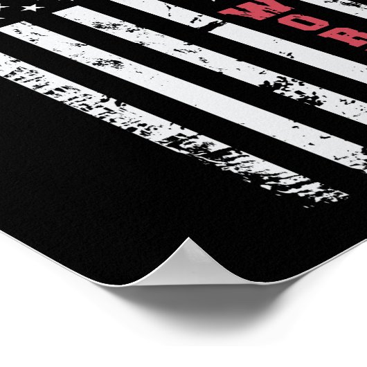 郵便局愛国的な郵便局員アメリカ国旗 ポスター (角)