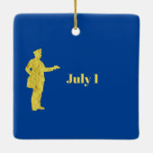 郵便局日クリスマス飾り セラミックオーナメント (裏面)