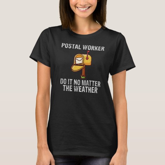 郵便局日照おもしろい郵便に関係なく Tシャツ (正面)