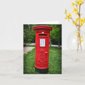 郵便局箱のカスタマイズ可能な挨拶状 カード (黄色い花)