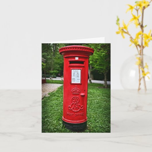 郵便局箱のカスタマイズ可能な挨拶状 カード (黄色い花)