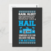 郵便局職員退職記念 郵便配達員 ポストカード (正面/裏面)