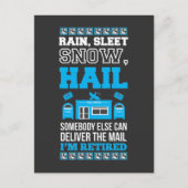 郵便局職員退職記念 郵便配達員 ポストカード (正面)