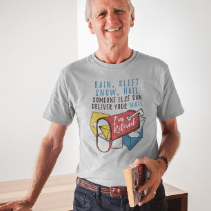 郵便局退職郵便局私退職したはおもしろい Tシャツ