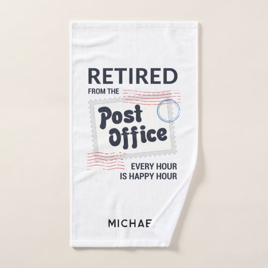 郵便局退職郵便局退職金保管庫のカスタム ハンドタオル (ハンドタオル)
