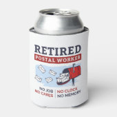 郵便局退職郵便退職したマンおもしろいGag 缶クーラー (缶正面)