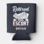 郵便局退職金おもしろい郵便退職した員Gag 缶クーラー (正面)