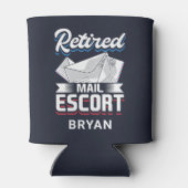 郵便局退職金おもしろい郵便退職した員Gag 缶クーラー (裏面)