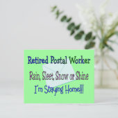 郵便局雨吹雪"STAYING HOME" ポストカード (スタンド正面)