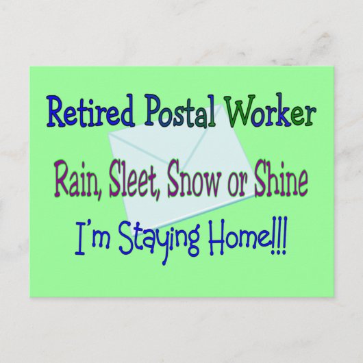 郵便局雨吹雪"STAYING HOME" ポストカード (正面)